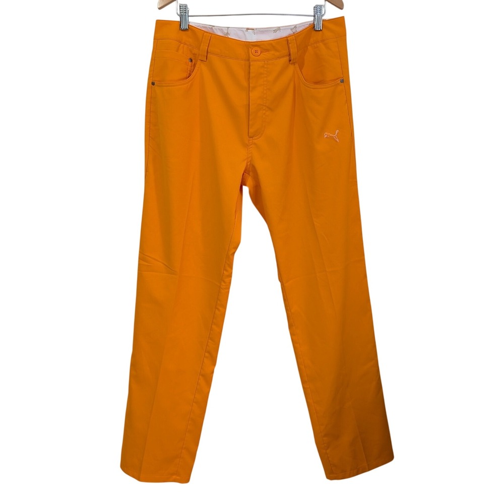 Puma Golf Pants 32x32 Orange dryCELL Performance Sporty Rickie Fowler Style